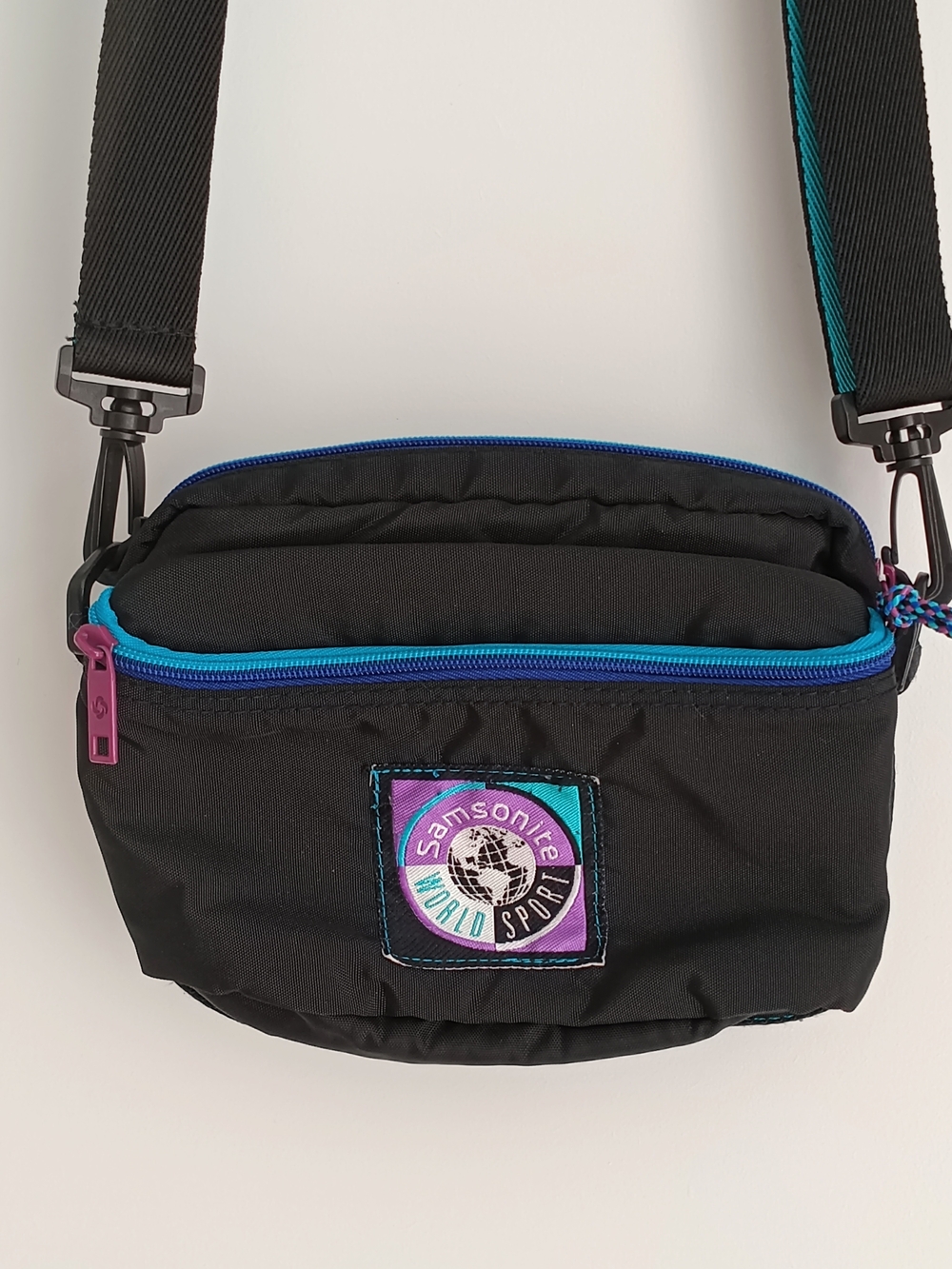 VTG 90s Samsonite World Sports Small Crossbody Side Strap Bag 9x7